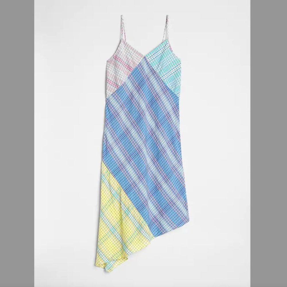 ISO Gap Dreamwell Asymmetrical Mix Plaid Cami Nightgown